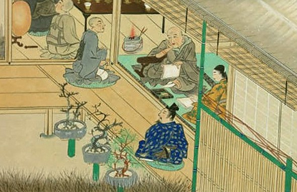 盆栽の歴史的絵巻資料