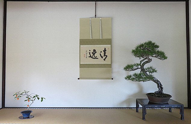 盆栽のある風景